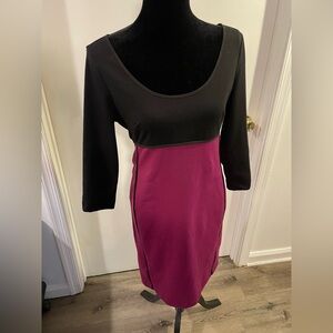 Narcisco Rodriguez for Design Nation Purple and Black Cocktail Dress Size Medium